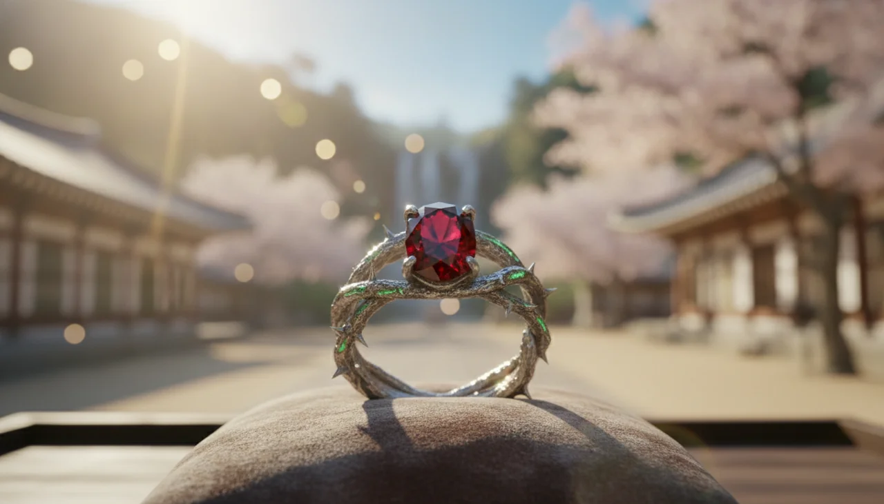 close-up on a cursed wedding ring