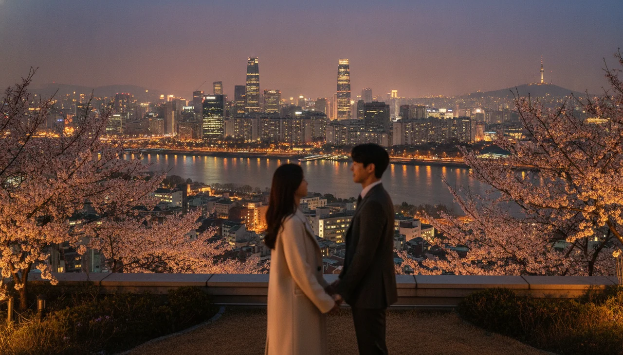 Seoul cityscape night