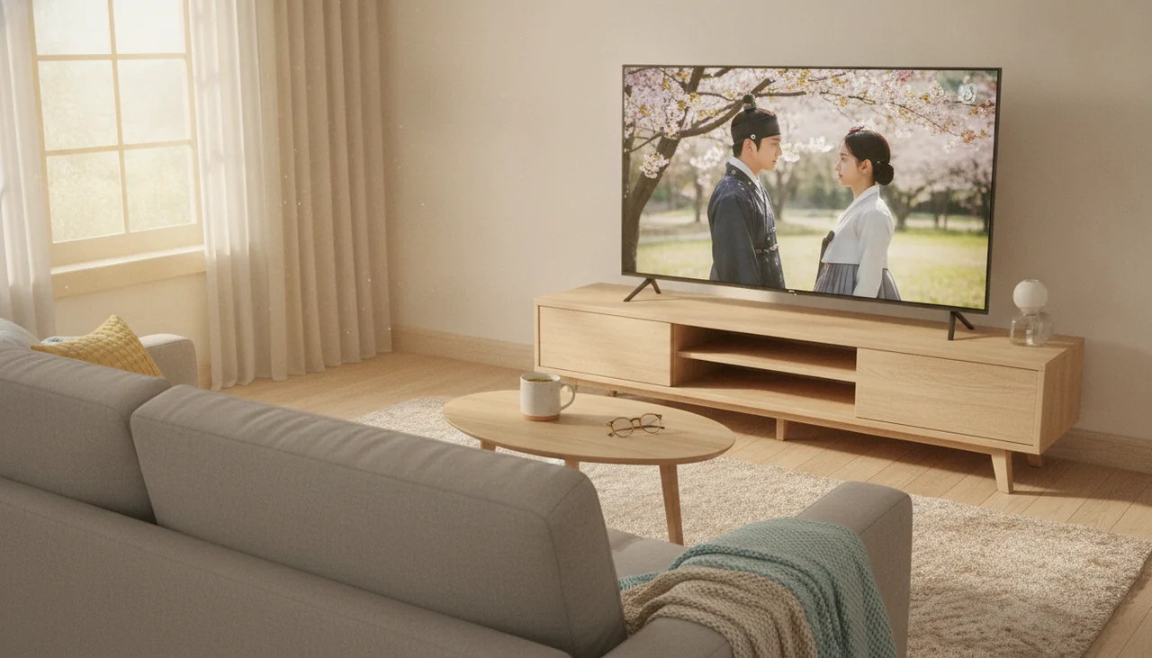 TV screen watching drama