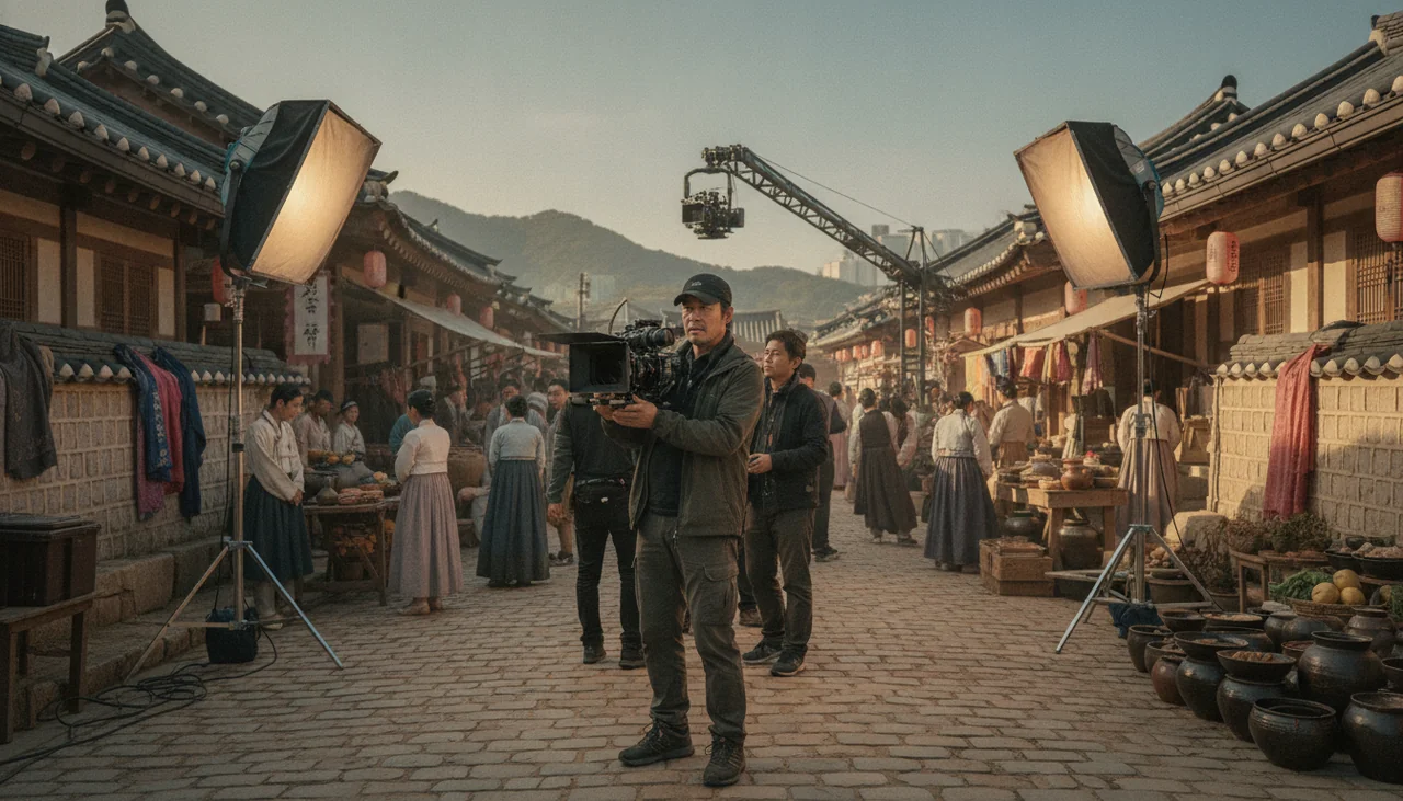 Director Na Hong-jin on set