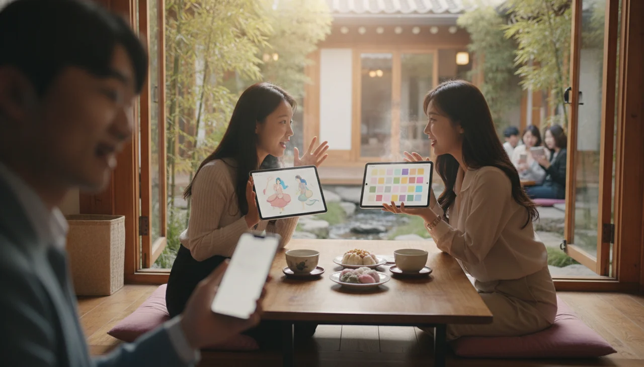 people discussing K-drama online