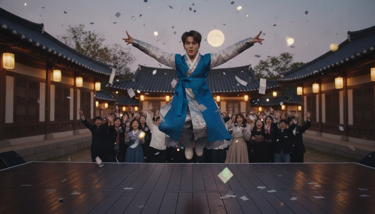 K-pop idol performing on stage
