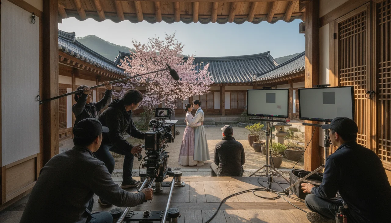 K-drama filming crew